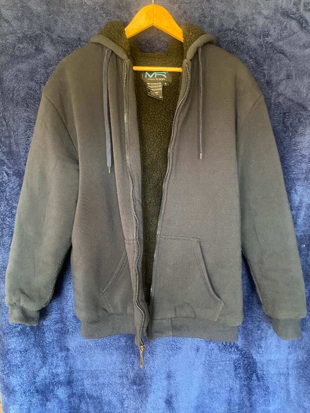 Mack Russo Navy Fleece Lined Hoodie Men’s Medium